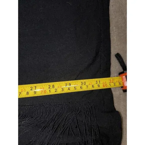 Vintage Rocawear Black Distressed Fringe Mini Dress - Picture 7 of 9